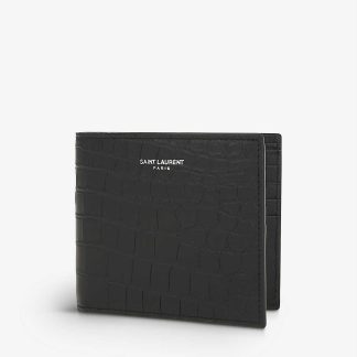 Replica SAINT Perfect LAURENT - 1:1 Mirror Branded crocodile-embossed leather wallet Yves Saint Laurent SAS